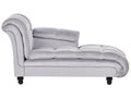 Chaise longue versione sinistra  Velluto Grigio chiaro