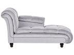 Chaise longue versione sinistra  Velluto Grigio chiaro