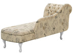 Chaise longue côté gauche Tissu Beige