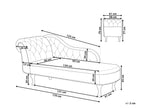 Chaise longue côté gauche Tissu Beige