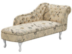 Chaise longue version droite Tissu Beige