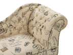 Chaise longue version droite Tissu Beige