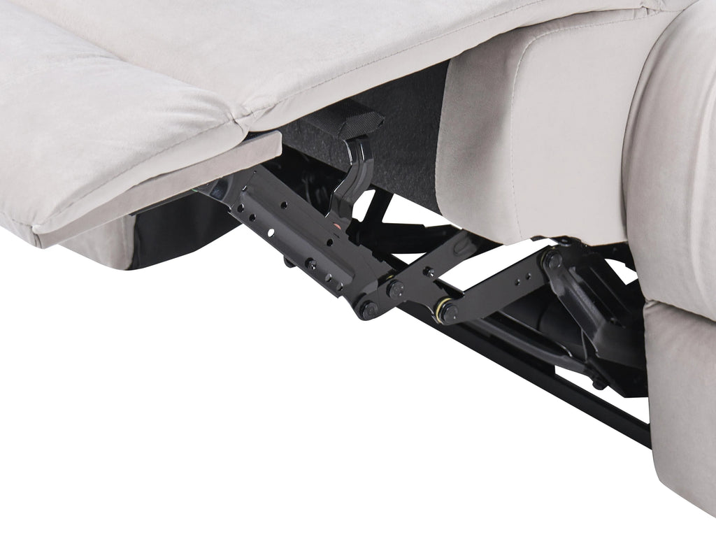 Canapé inclinable électrique 2 places Velours Beige clair avec port USB