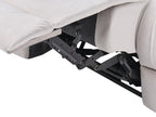 Canapé inclinable électrique 2 places Velours Beige clair avec port USB