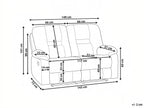 Canapé inclinable électrique 2 places Velours Beige clair avec port USB