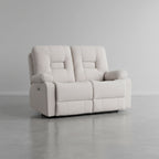 Canapé inclinable électrique 2 places Velours Beige clair avec port USB