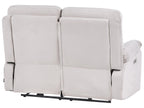Canapé inclinable électrique 2 places Velours Beige clair avec port USB