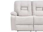 Canapé inclinable électrique 2 places Velours Beige clair avec port USB