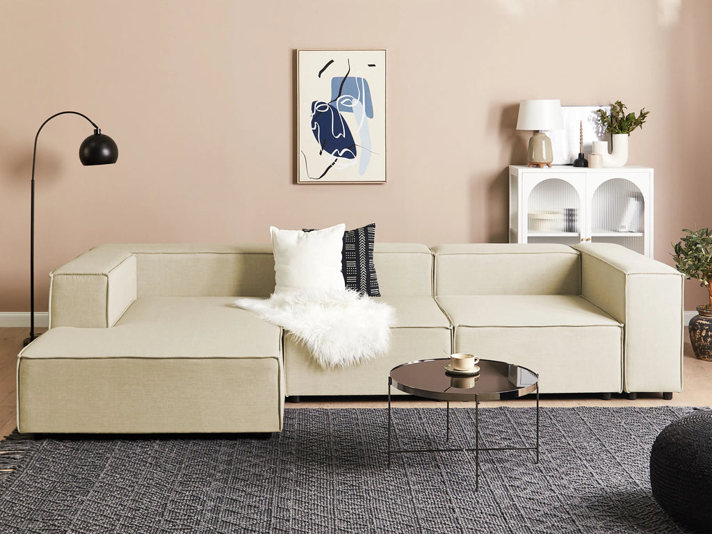 Chaise longue Lino synthétique Beige