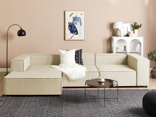 Chaise longue Lino synthétique Beige
