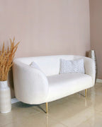 Canapé 2 places Tissu Beige clair