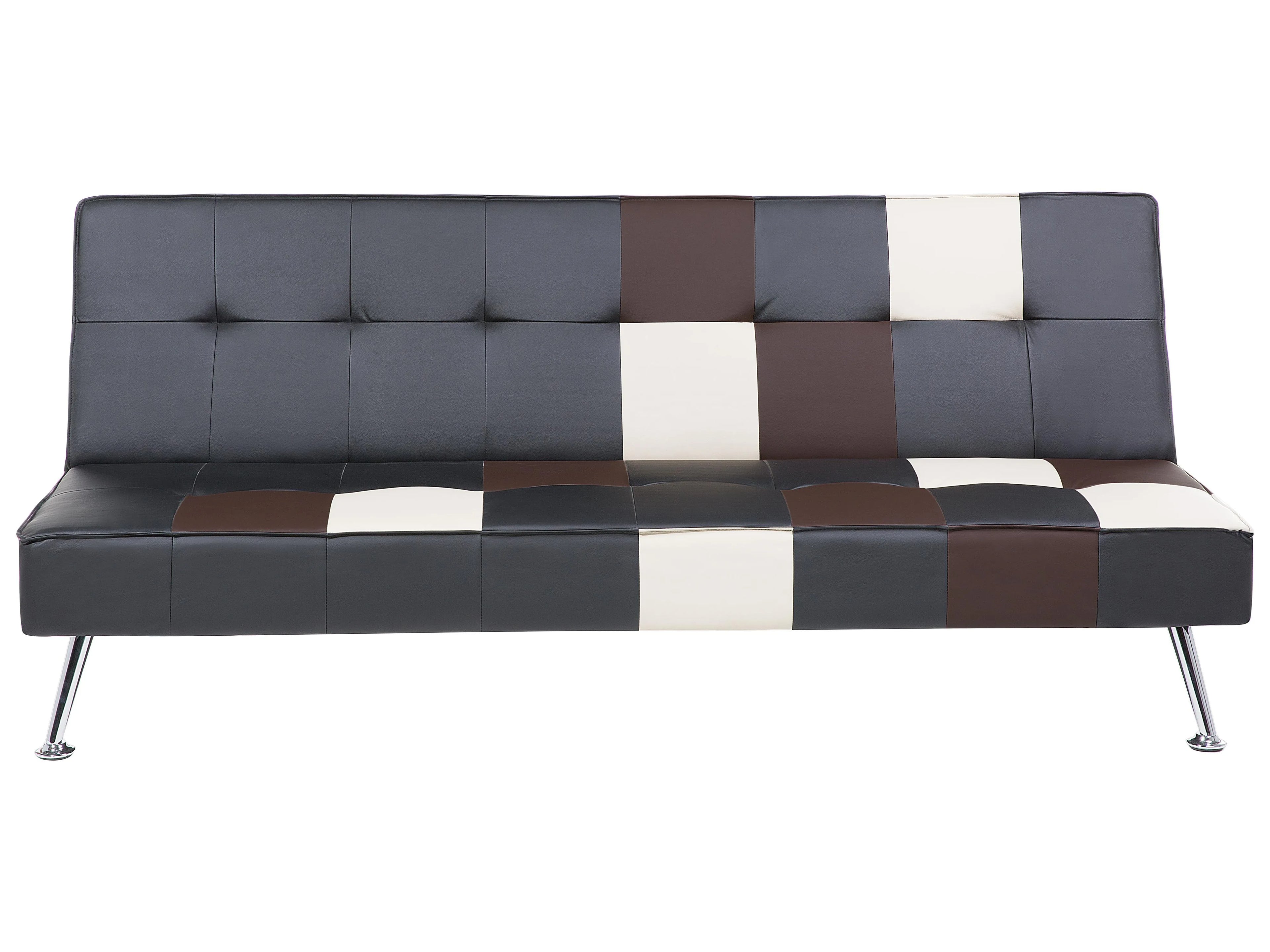 Divano letto 3 posti  Pelle sintetica Nero