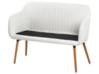 Banc de salle à manger 2 places Blanc cassé