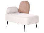 Chaise longue version gauche Tissu Marron