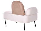 Chaise longue version gauche Tissu Marron