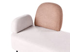 Chaise longue version gauche Tissu Marron