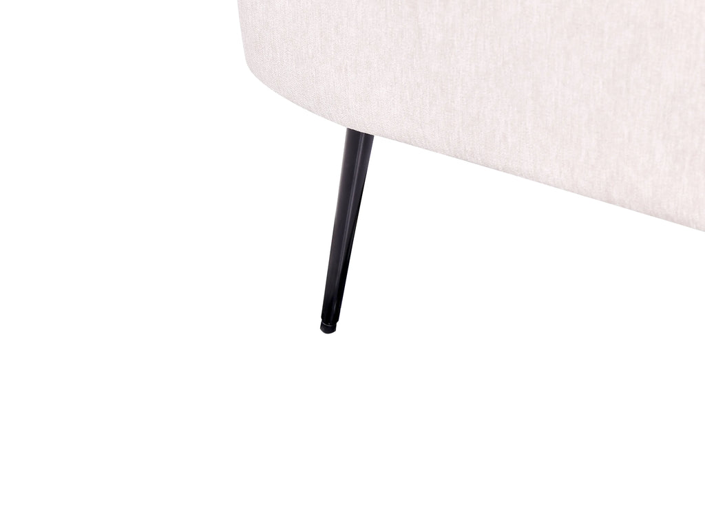 Chaise longue version gauche Tissu Marron