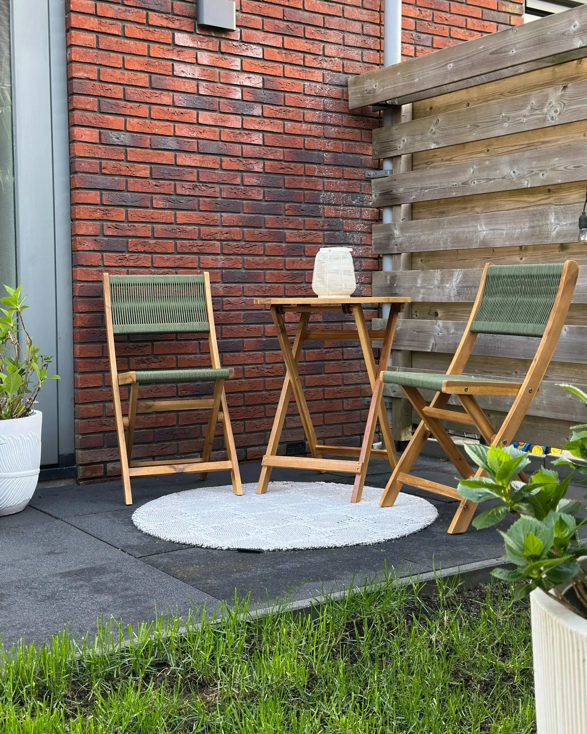 Table bistrot 60 cm 60 cm Bois d'acacia Marron