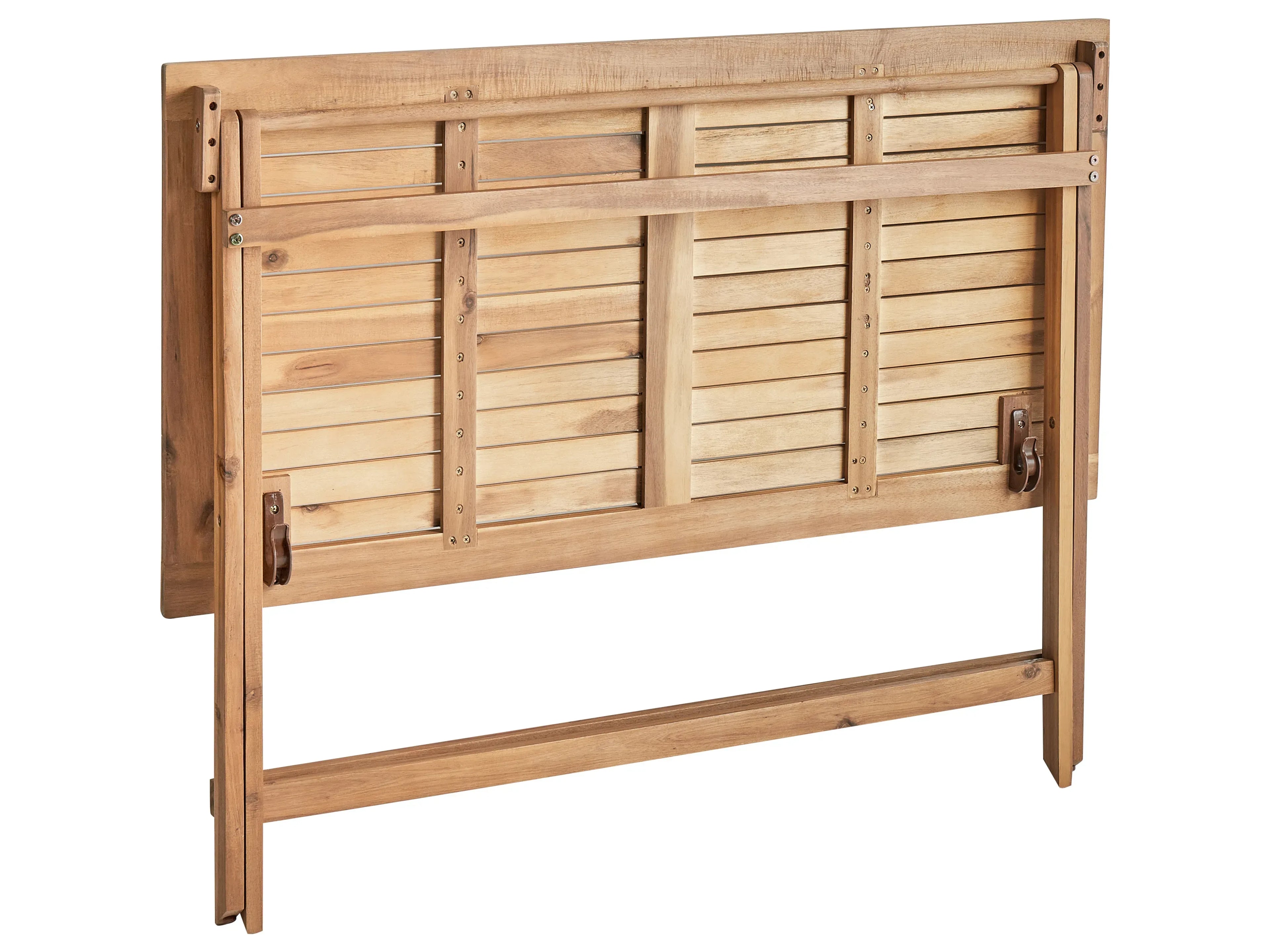 Table de salle à manger de jardin 120 cm x 60 cm en bois d'acacia marron