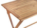 Table de salle à manger de jardin 120 cm x 60 cm en bois d'acacia marron