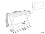 Table de salle à manger de jardin 120 cm x 60 cm en bois d'acacia marron