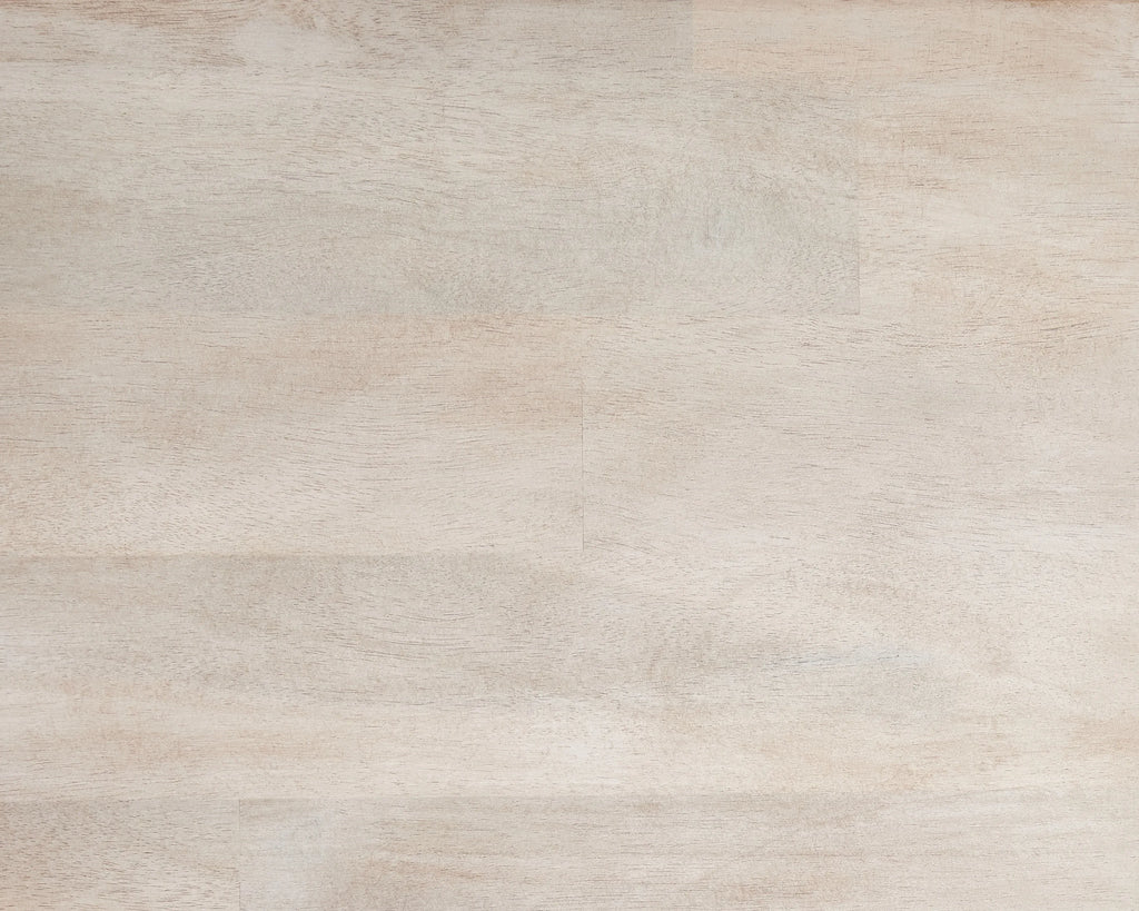 Chaise longue avec coussin Bois d'acacia Blanc cassé