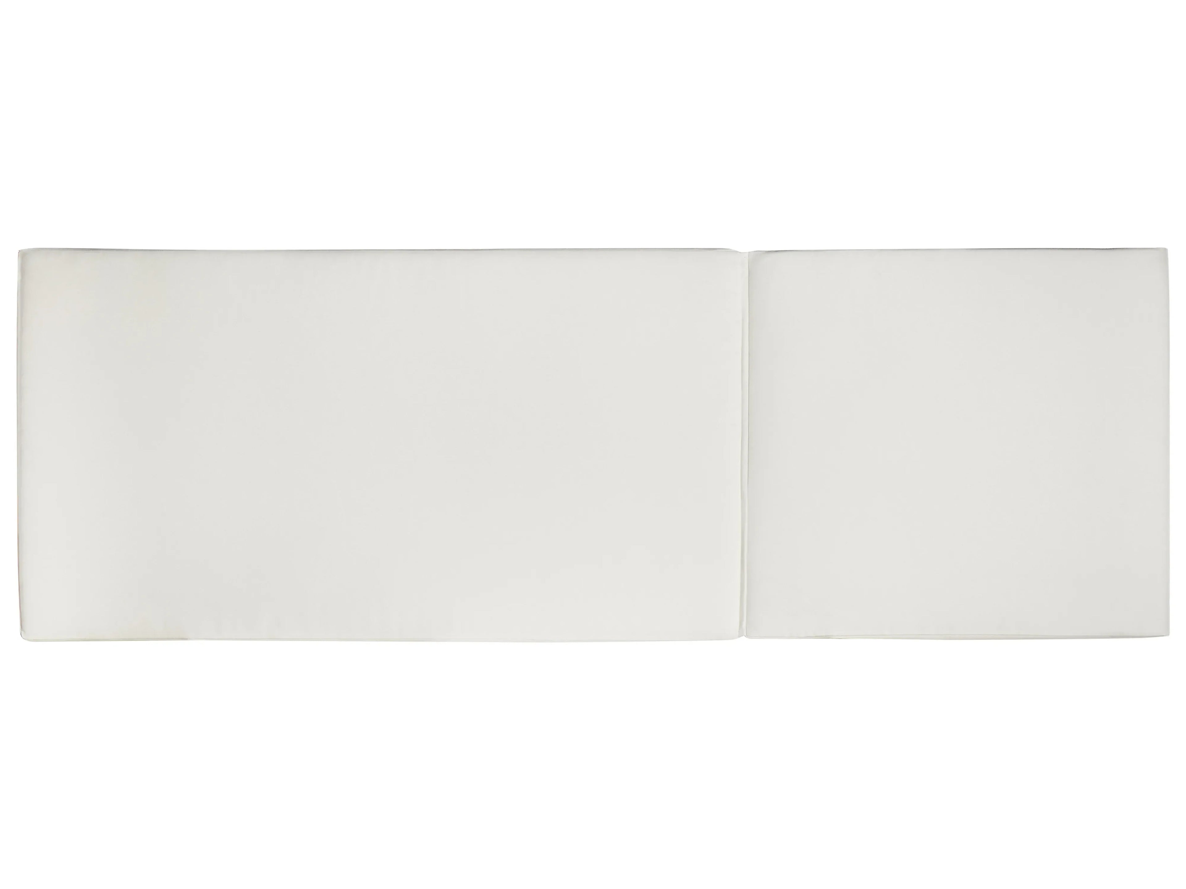 Chaise longue avec coussin Bois d'acacia Blanc cassé