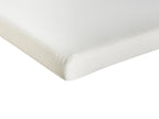 Chaise longue avec coussin Bois d'acacia Blanc cassé