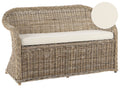 Panca da giardino con cuscino  141 cm Rattan Naturale