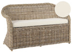 Panca da giardino con cuscino  141 cm Rattan Naturale