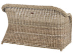 Banc de jardin avec coussin 141 cm Rotin naturel