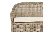 Banc de jardin avec coussin 141 cm Rotin naturel