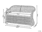 Banc de jardin avec coussin 150 cm Rotin Naturel