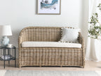 Banc de jardin avec coussin 150 cm Rotin Naturel