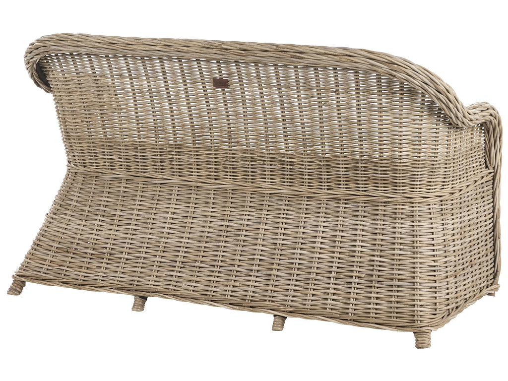 Banc de jardin avec coussin 150 cm Rotin Naturel