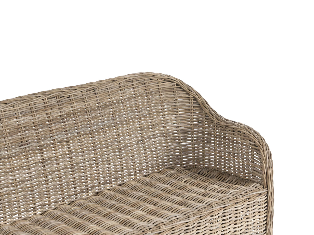 Banc de jardin avec coussin 150 cm Rotin Naturel