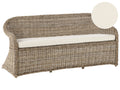 Panca da giardino con cuscino  189 cm Rattan Naturale