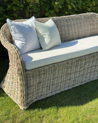 Banc de jardin avec coussin 189 cm Rotin Naturel
