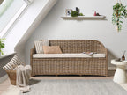 Banc de jardin avec coussin 189 cm Rotin Naturel