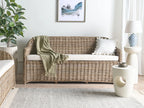 Banc de jardin avec coussin 189 cm Rotin Naturel