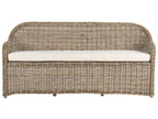 Banc de jardin avec coussin 189 cm Rotin Naturel