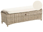 Ottomana da giardino  140 cm Rattan Naturale