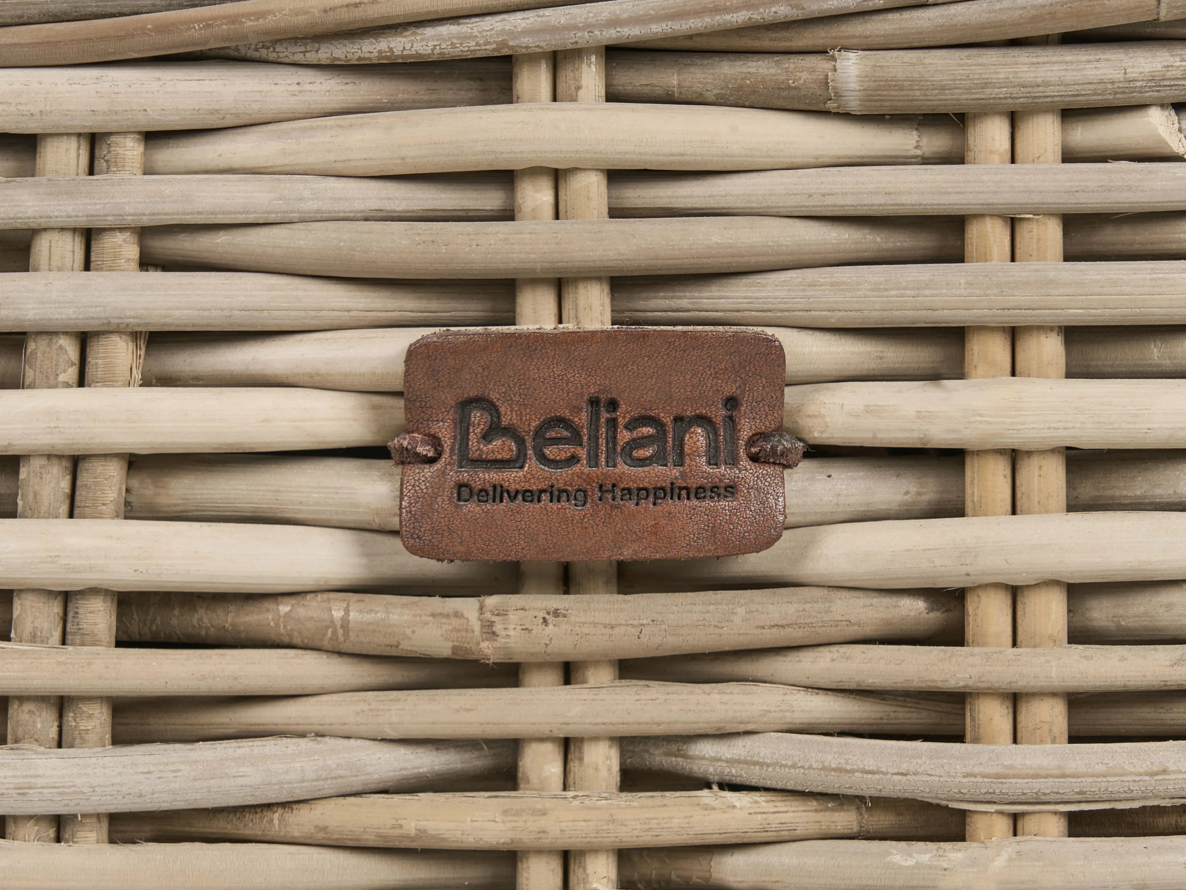 Ottomane de jardin 140 cm en rotin naturel