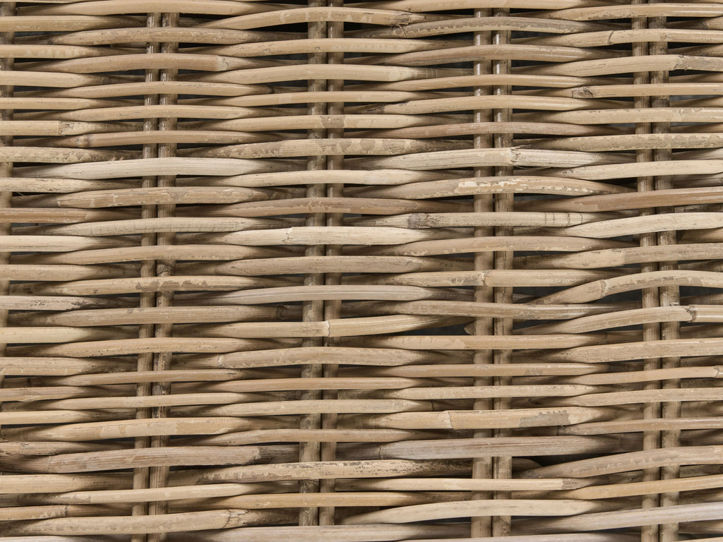 Ottomane de jardin 140 cm en rotin naturel