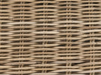 Ottomane de jardin 140 cm en rotin naturel