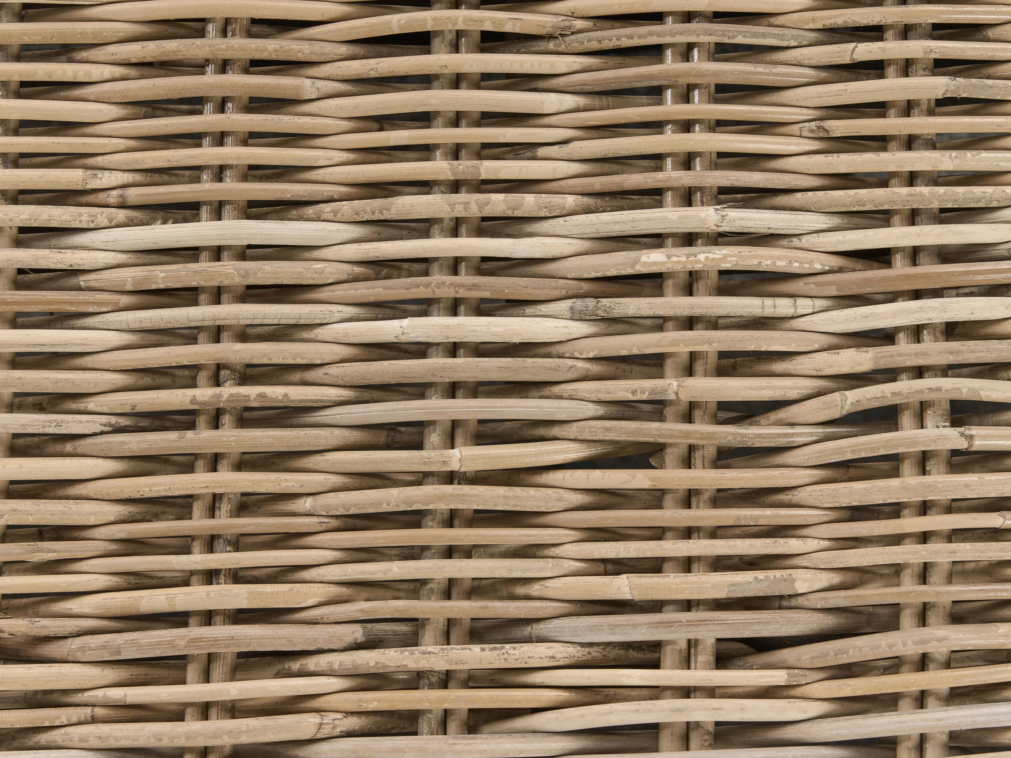 Ottomane de jardin 140 cm en rotin naturel