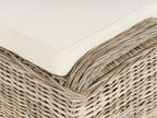 Ottomane de jardin 140 cm en rotin naturel