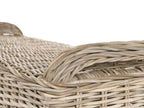 Ottomane de jardin 140 cm en rotin naturel