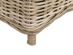 Ottomane de jardin 140 cm en rotin naturel