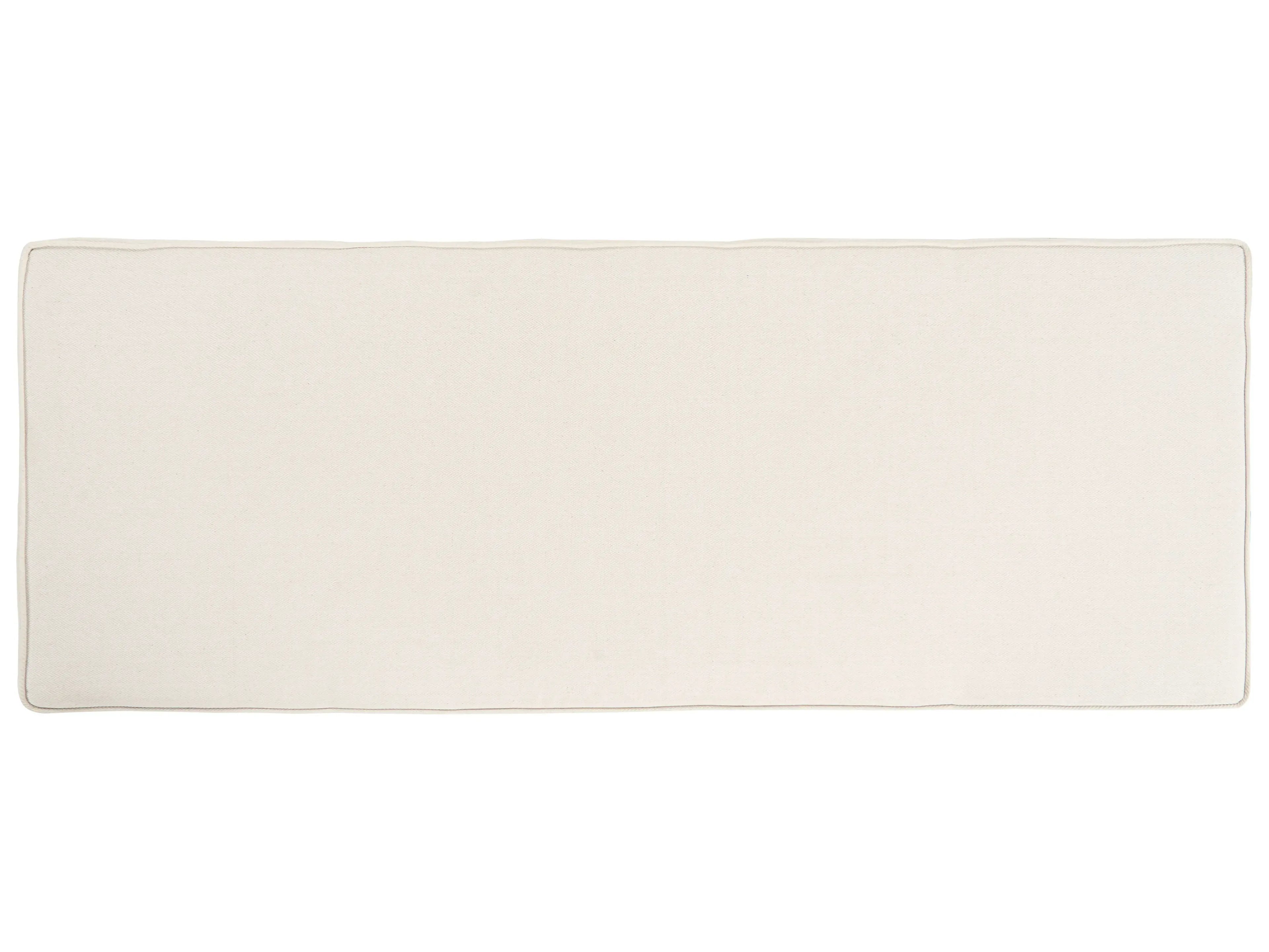 Banc de jardin avec coussin 141 cm avec pouf en rotin naturel